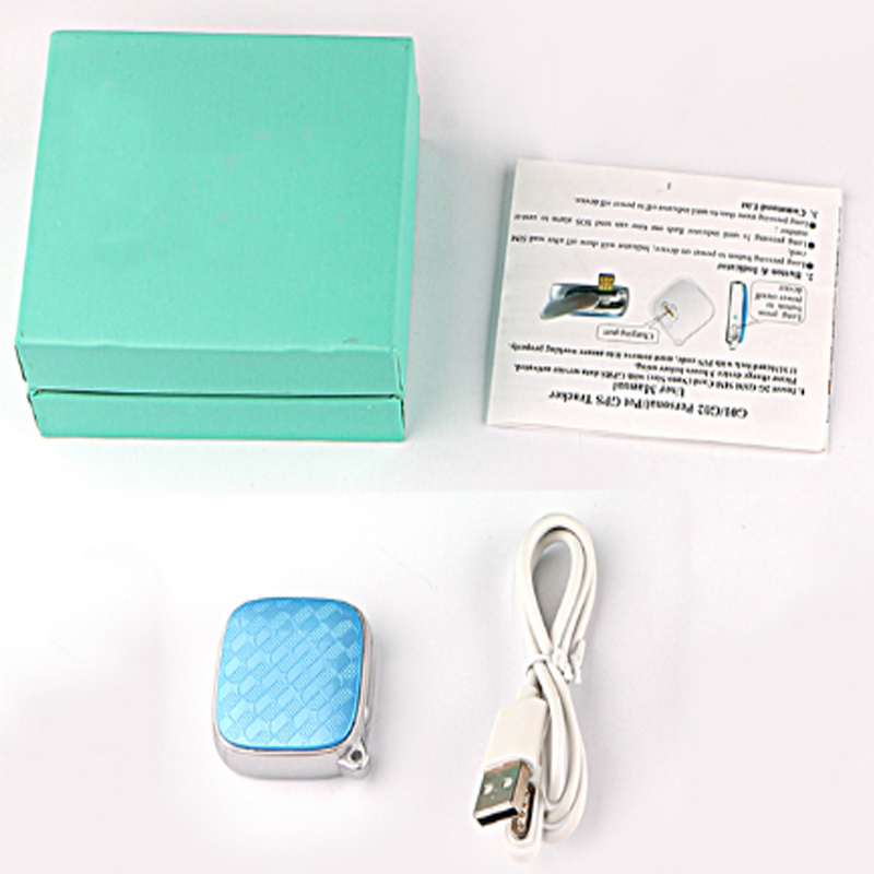 ouchuangbo Mini GPS Tracker Children SOS Voice Monitor  Pet   Track Low Battery Alert Key Chain