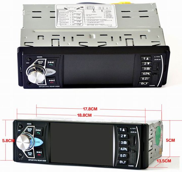 Ouchuangbo 4.1 single din car mp5 radio stereo with aux USB SD Bluetooth function