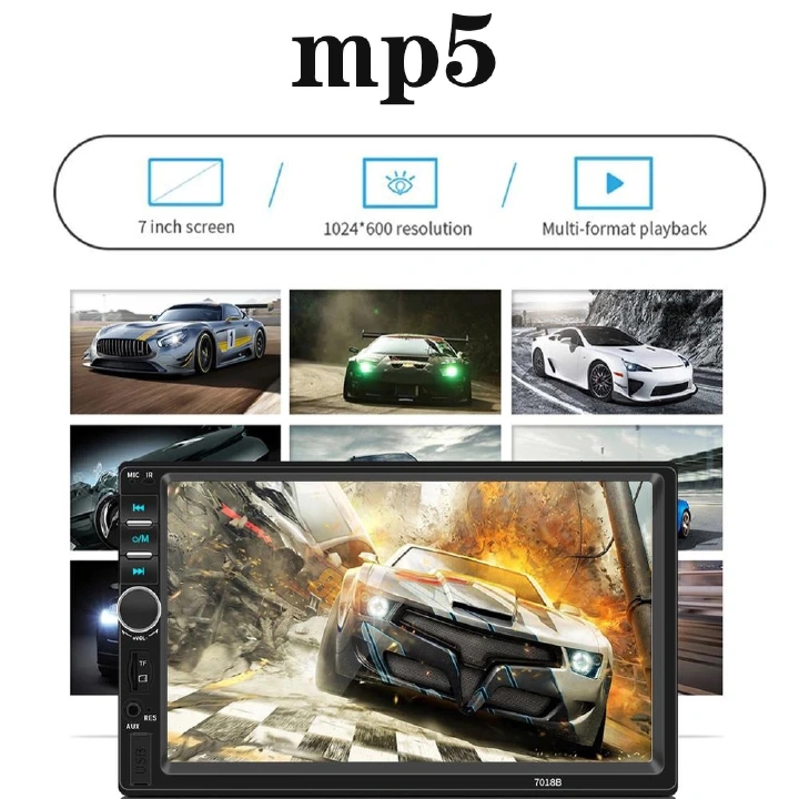 Ouchuangbo 7 inch car mp5 radio stereo audio with aux miror link HD 1080P video