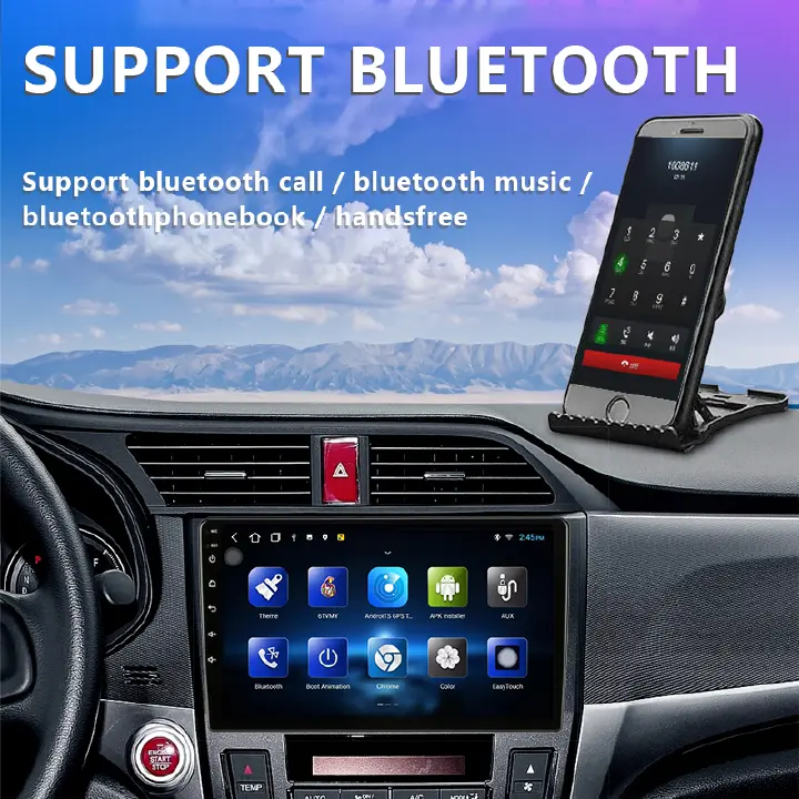 ouchuangbo Android 11.0 car radio 10.1 inch video player GPS navigation WiFi Bluetooth player aux auto stereo