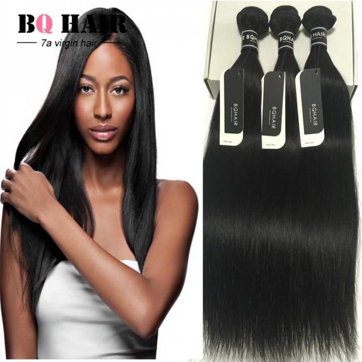 Bq Hair Top 7a 3 Bundles Brazilian Straight 100 Virgin Human Hair