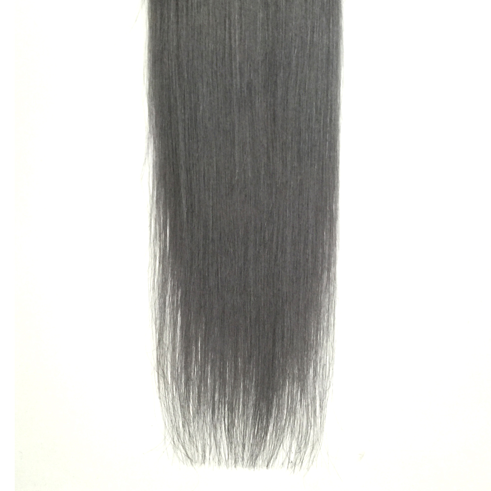 BQ HAIR Grade 8A 1B-Dark Gary Peruvian Human Virgin Hair Straight Wave High Quality 100g/bundle