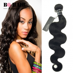 BQ HAIR Top 7A Brazilian Human Hair Body Wave 100g/pc Natural Color Not a Wig nature black 14 inch