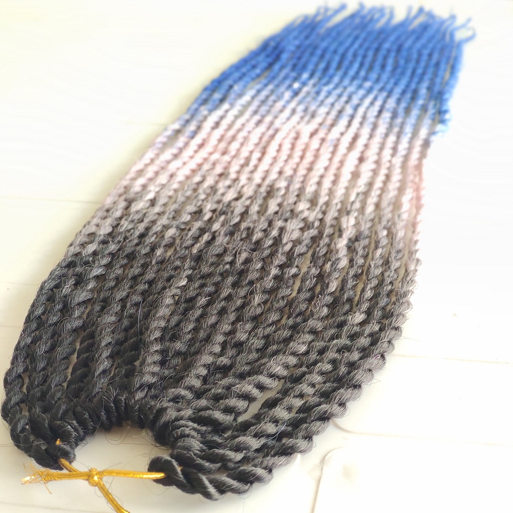 BQHAIR 32-3 Senegalese twist hair T-pink-blue