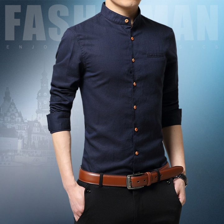Kilimall 100 High Quality Pure Cotton Fabric Hirts Men Long
