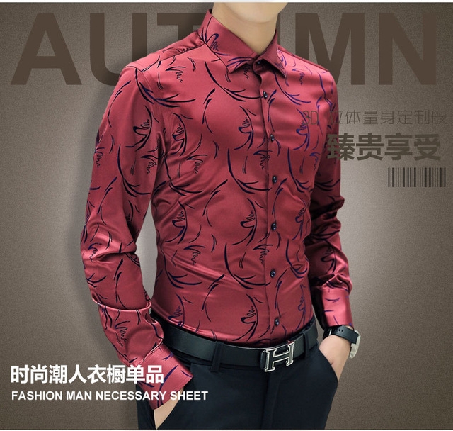 floral formal shirts mens