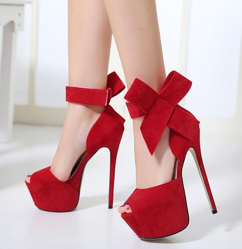 green red bottom high heels