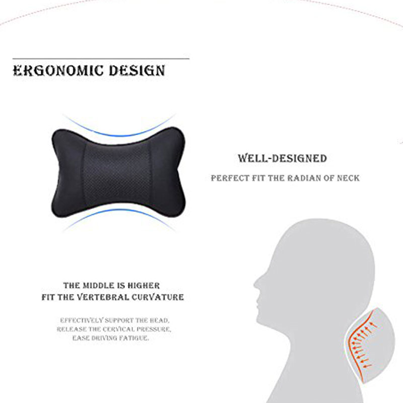 ISEEN Brand 2PCS Car Neck Pillow Rest Pillow Pad Cushion
