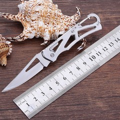 ISEEN Brand Outdoor Camping Survival Multi Functional With Folding Packet Knife Self Defense silver 14cm