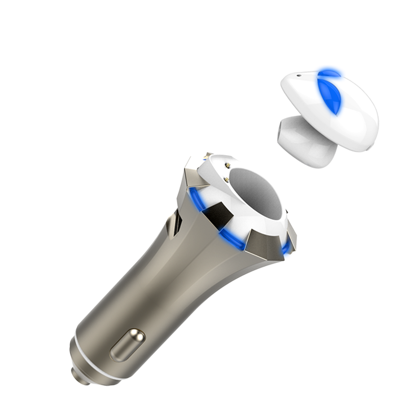 wireless car  Bluetooth headset charger Car charger Into earplugs Hanging ear style Drive General