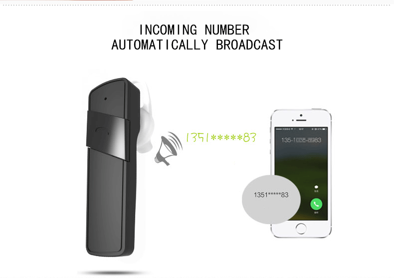 Business wireless Bluetooth headset  stereo Hanging ear style  General One Key Take pictures