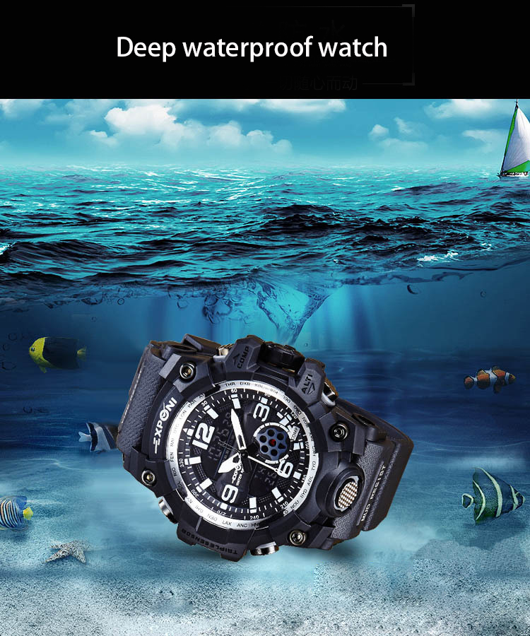 Creative Upscale Electronic Watch Student Watch Waterproof Boys Movement Multifunction Digital Watch