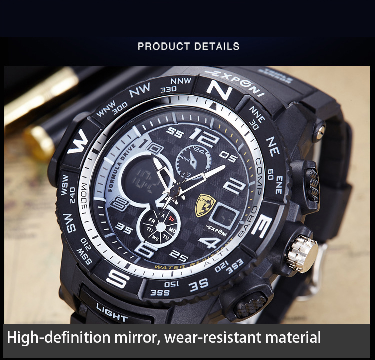 Men Movement Watch  Depth Waterproof diving Luminous Multifunction Digital Watch  Waterproof Watch