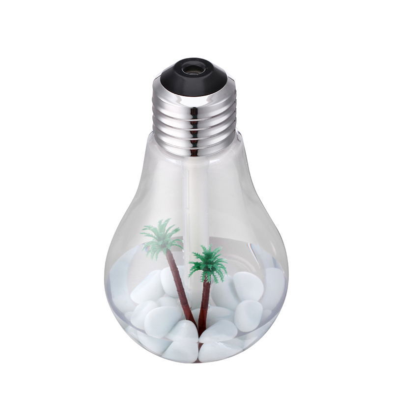 Colorful Light Bulb Humidifier Office Desktop Humidifier   Built-in Micro View Night View Lights