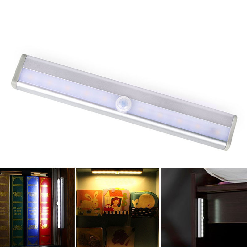 Human Body Sensor light USB Lithium Battery Induction Wardrobe lights Aluminum Alloy Led Charge