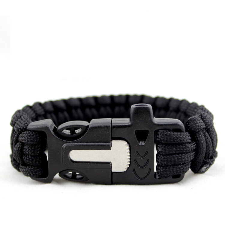 Outdoor Whistle Emergency Bracelet Seven core Umbrella rope Bracelet Flintstones Survive Bracelet