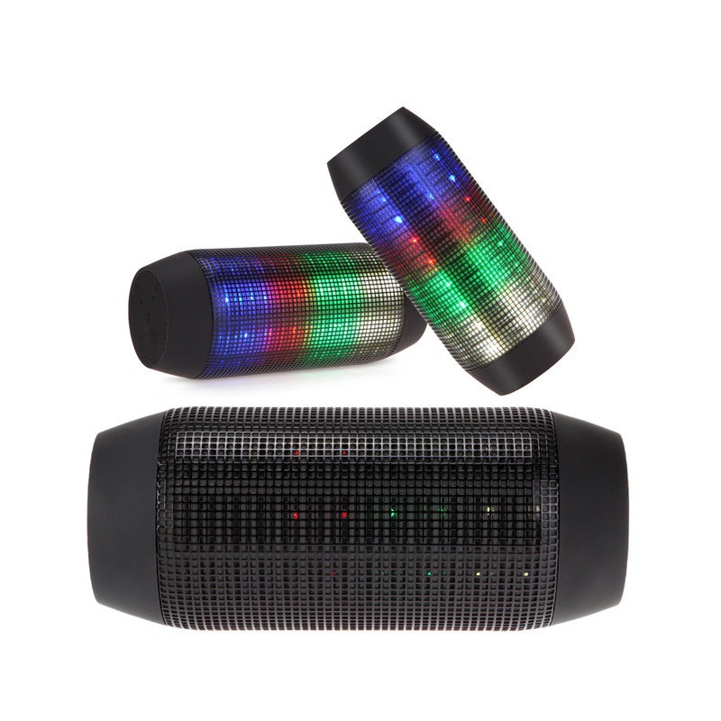 Music Pulsation Colorful Wireless Bluetooth Speaker LED Lights Card Sound Portable Bass