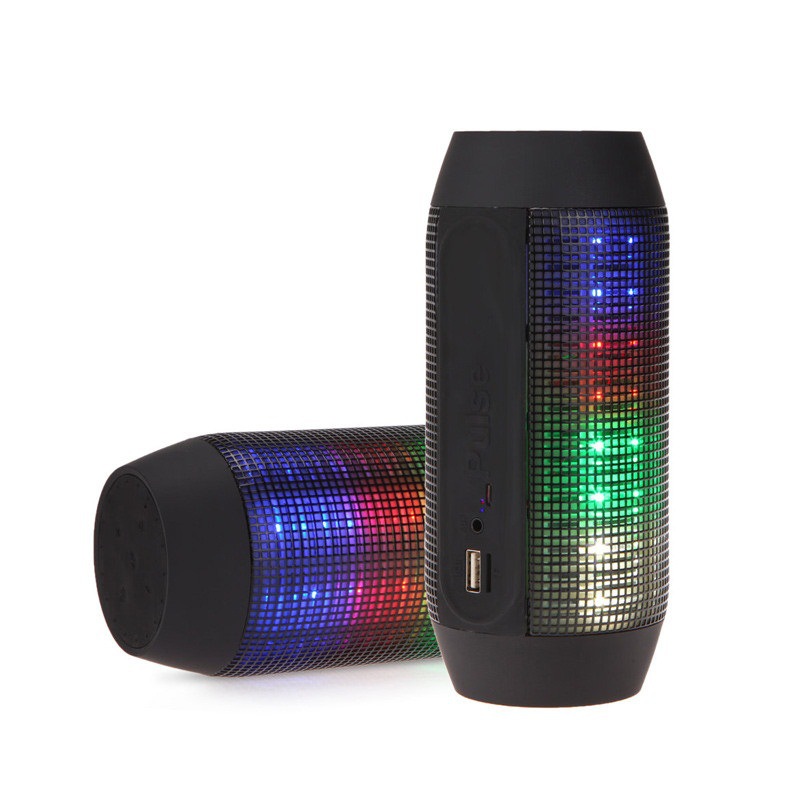Music Pulsation Colorful Wireless Bluetooth Speaker LED Lights Card Sound Portable Bass