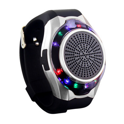 Watch Bluetooth Speaker Outdoor Movement Handsfree Colorful LED Flashing lights Small Sound