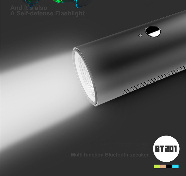Wireless Bluetooth Speaker Portable Card Outdoor Ride Flashlight Sound Mini Small Steel Gun Bass