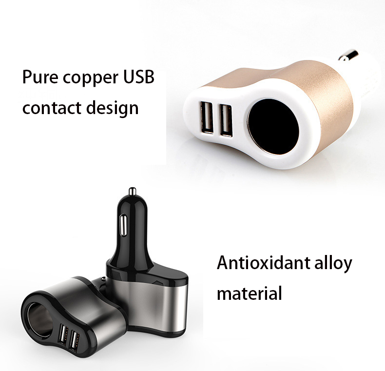 Car Mobile phone Charger Multifunction Double mouth USB Car charger