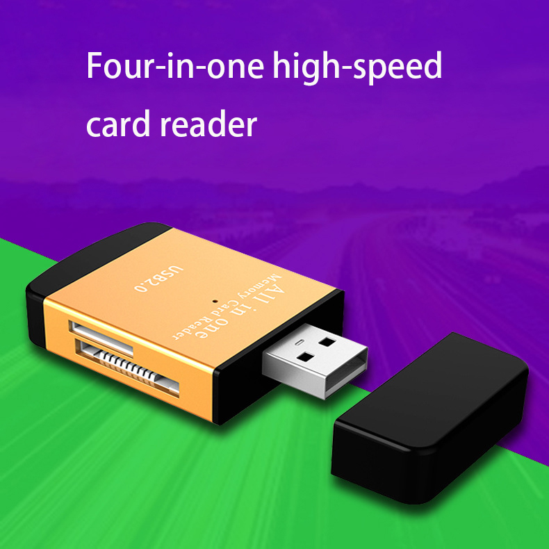 Four in One High Speed Card Reader   Multifunction TF Micro SD Card Mobile Phone Camera Memory Card