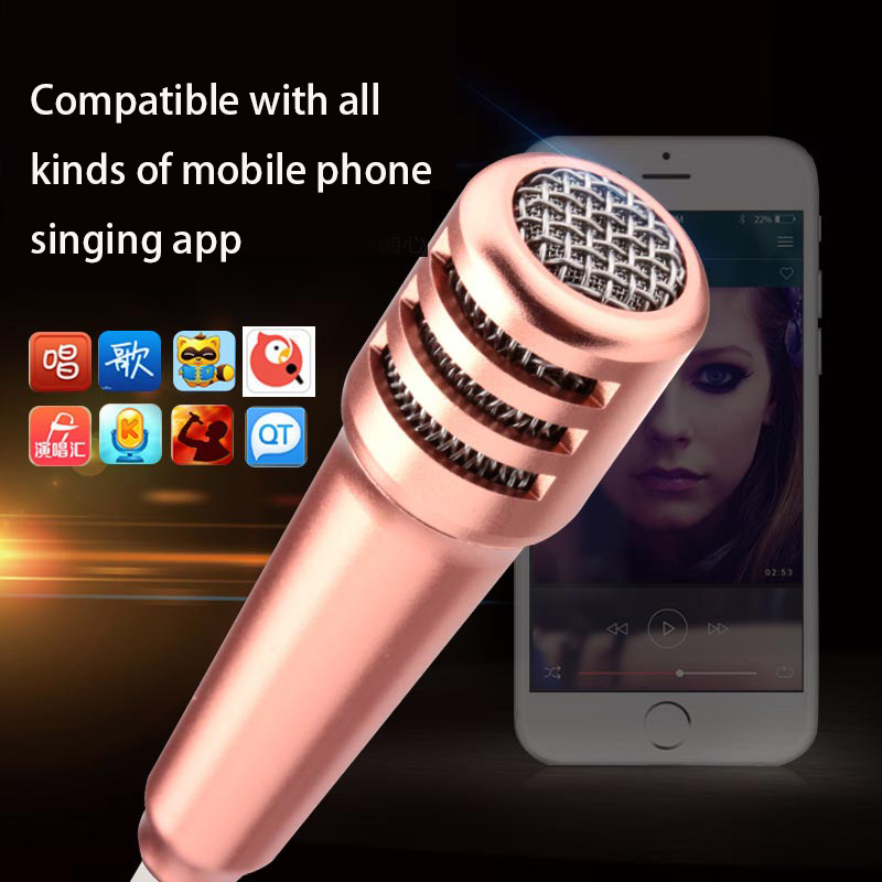 Mobile Phone Microphone K Song dedicated Mini Microphone With Headphones just Sing