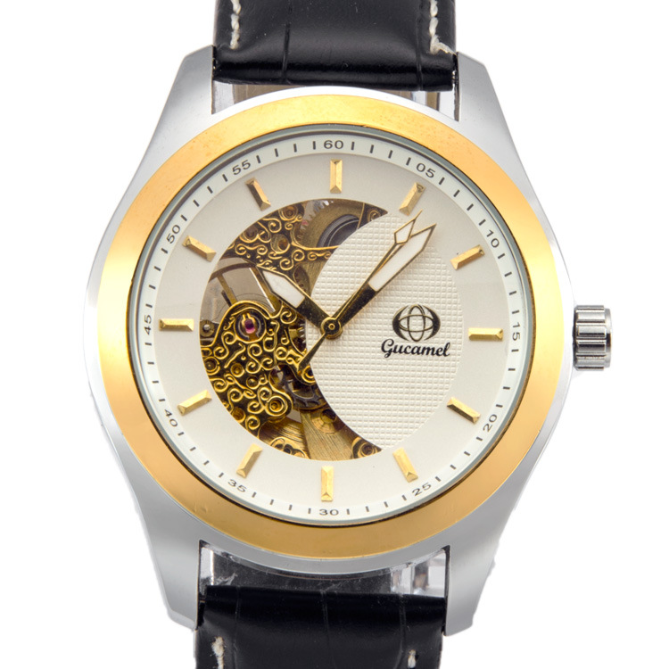Upscale Men Hollow Watch fashion Business Fully automatic Mechanical watch
