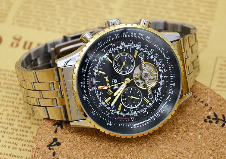 Upscale Men Hollow Watch Korean version fashion Business Fully automatic Mechanical watch