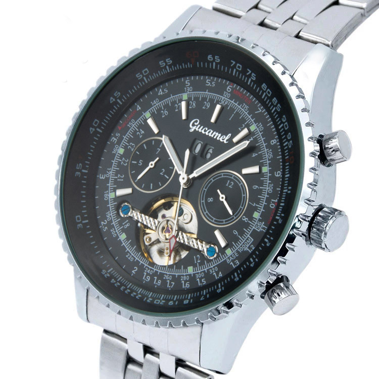 Upscale Men Hollow Watch Korean version fashion Business Fully automatic Mechanical watch