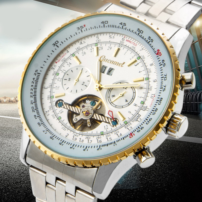 Upscale Men Hollow Watch Korean version fashion Business Fully automatic Mechanical watch