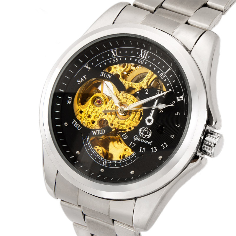 Upscale Men Hollow Watch Leisure fashion Fully automatic Mechanical watch