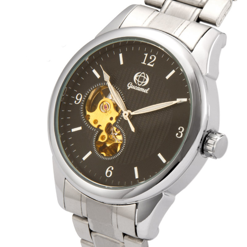 male elegant Fashion Leisure Business Fully Automatic Mechanical Watch Hollow Watch