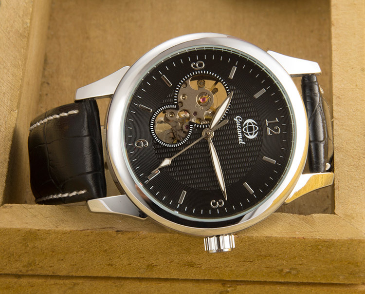 male elegant Fashion Leisure Business Fully Automatic Mechanical Watch Hollow Watch