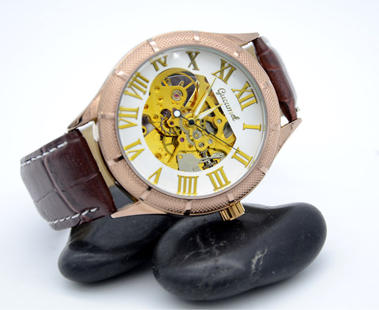 Upscale Men Hollow Watch fashion Business Fully automatic Mechanical watch