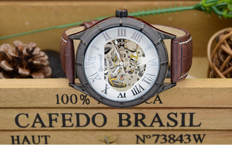 Upscale Men Hollow Watch fashion Business Fully automatic Mechanical watch