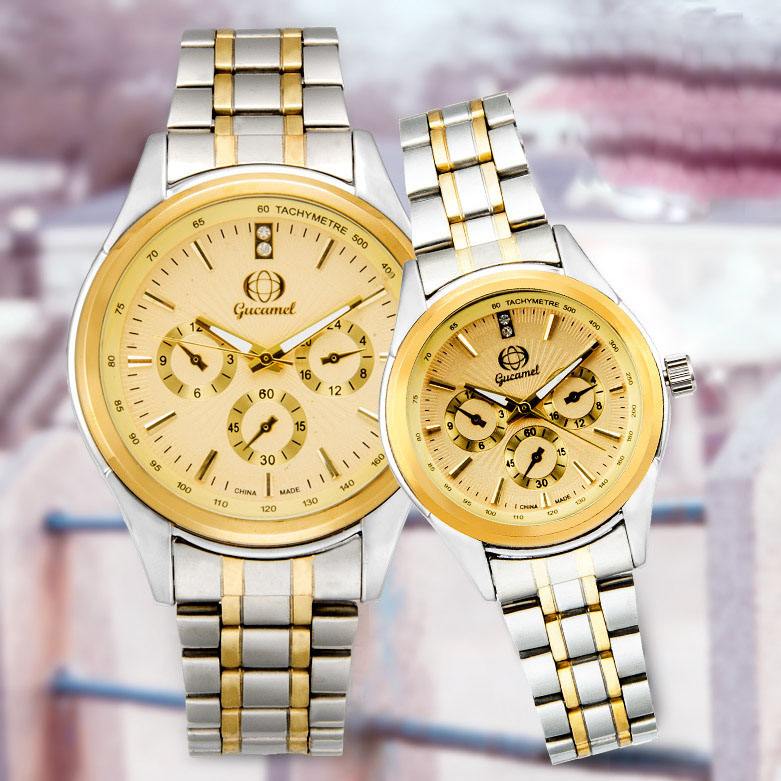 Couple Watch Korean Version Fashion Steel Strip Quartz Waterproof Trend Men and Women Watch