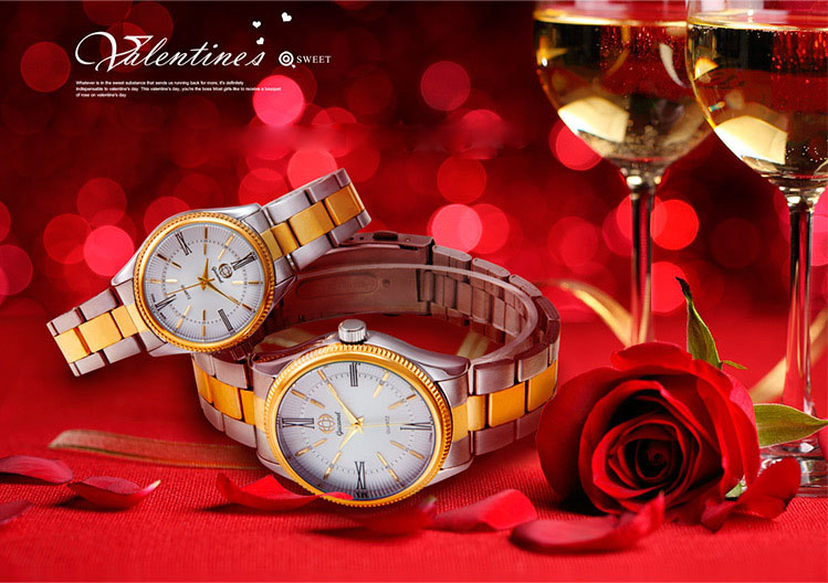 Trend Fashion Waterproof Quartz Couple Watch Men And Women Watch Steel Strip Mechanical Watch