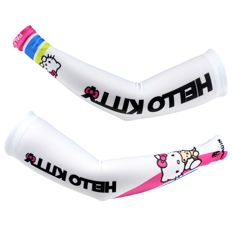 Hellokitty Sunscreen Cuffs Ride Cuffs Outdoor Movement Ice Silk Sunscreen Arm Ride Equipment