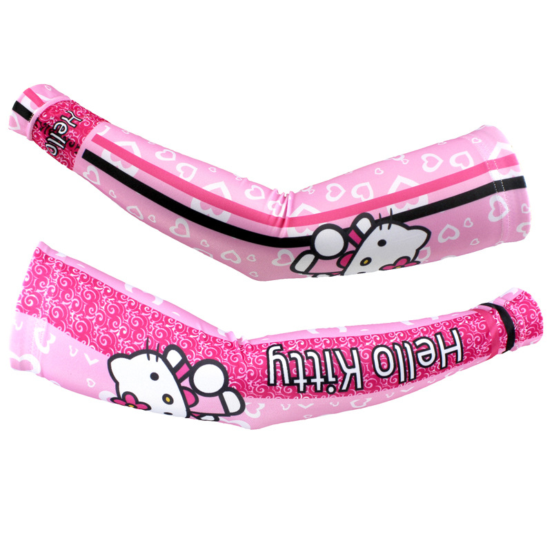 Hellokitty Sunscreen Cuffs Ride Cuffs Outdoor Movement Ice Silk Sunscreen Arm Ride Equipment