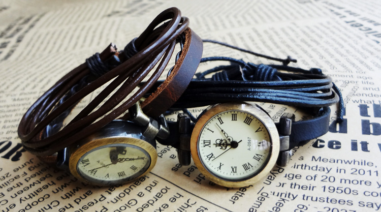 Europe and the United States Retro Winding Bracelet Manual Weave Ms Retro fashion Watch