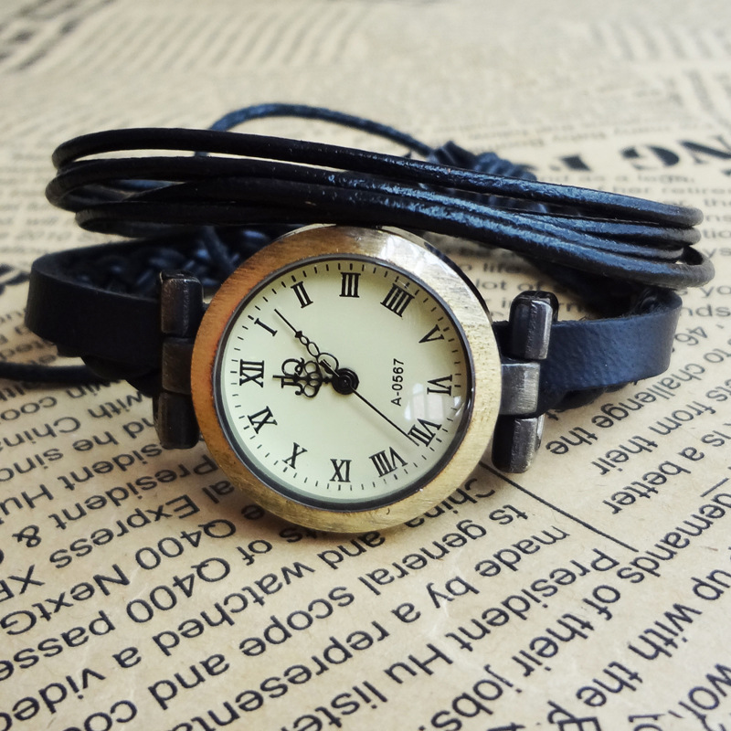 Europe and the United States Retro Winding Bracelet Manual Weave Ms Retro fashion Watch