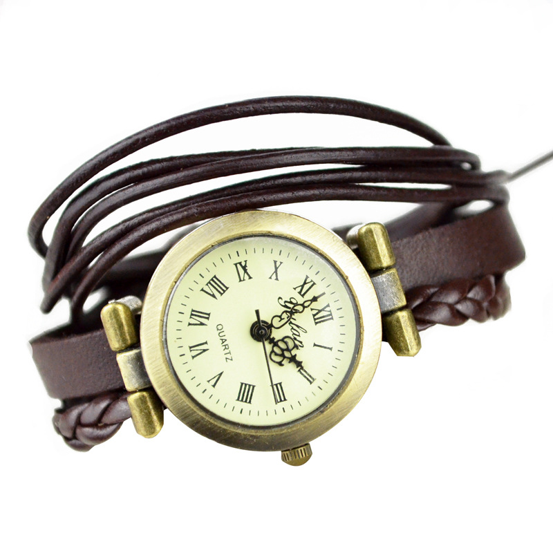 Europe and the United States Retro Winding Bracelet Manual Weave Ms Retro fashion Watch