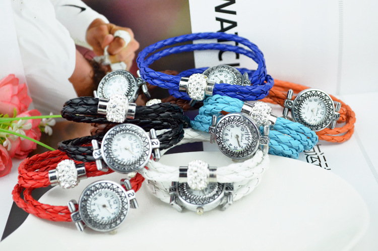 Korea fashion 2 laps Winding trend fashion Shambhala Ms quartz Watch