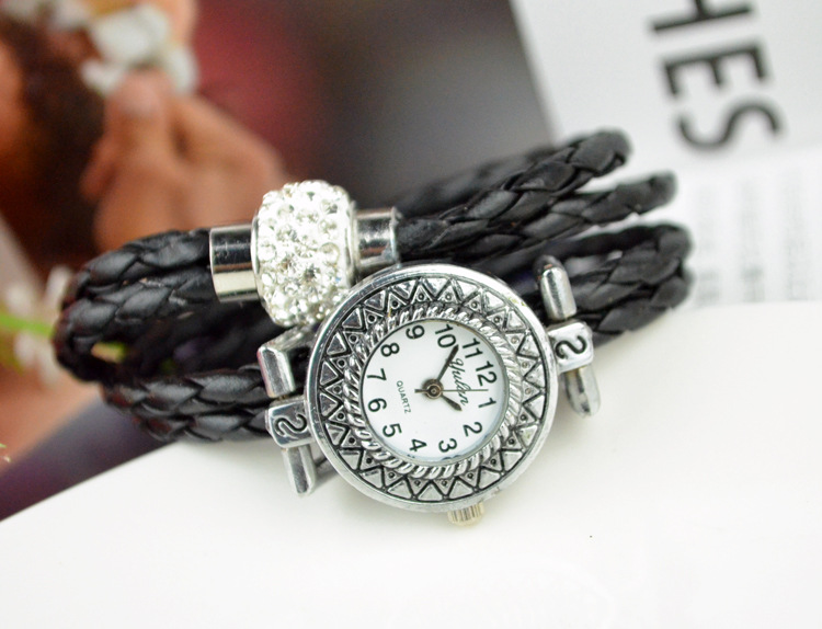 Korea fashion 2 laps Winding trend fashion Shambhala Ms quartz Watch