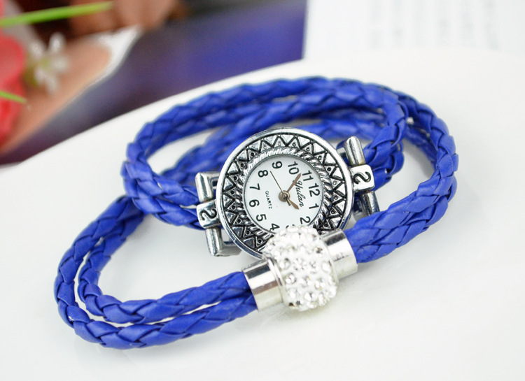 Korea fashion 2 laps Winding trend fashion Shambhala Ms quartz Watch