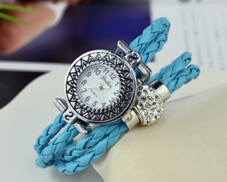 Korea fashion 2 laps Winding trend fashion Shambhala Ms quartz Watch