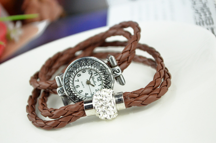 Korea fashion 2 laps Winding trend fashion Shambhala Ms quartz Watch