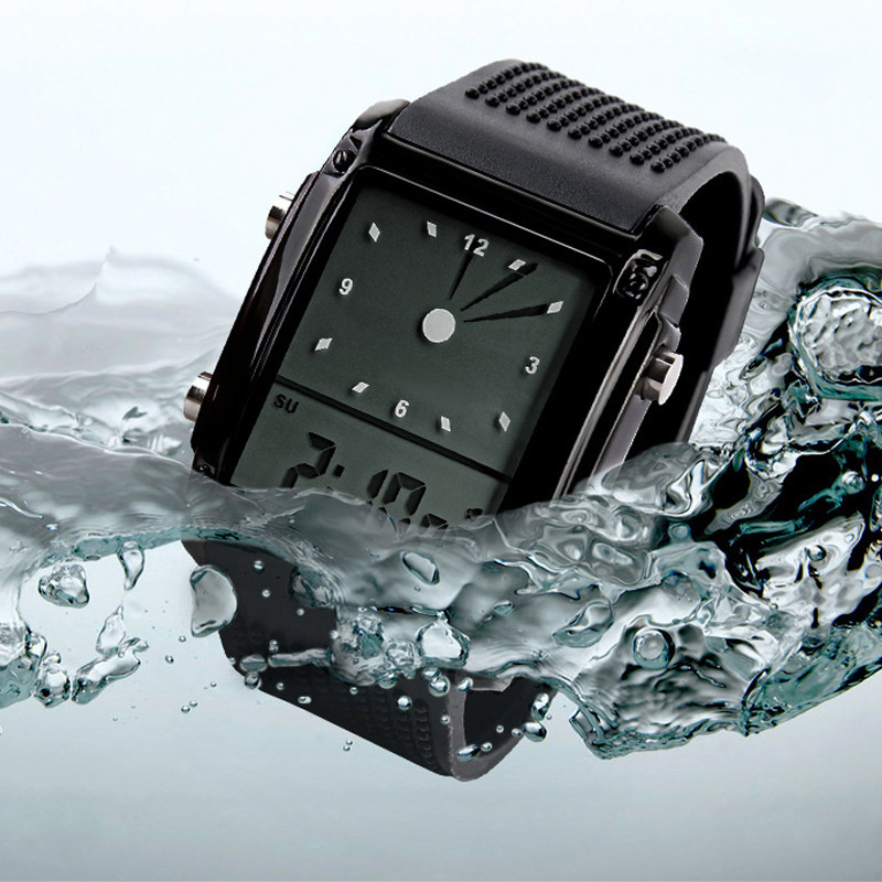 Movement Fashion Trend Colorful Big Screen digital Watch Multifunction Colorful lights Student Watch