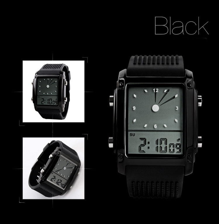 Movement Fashion Trend Colorful Big Screen digital Watch Multifunction Colorful lights Student Watch